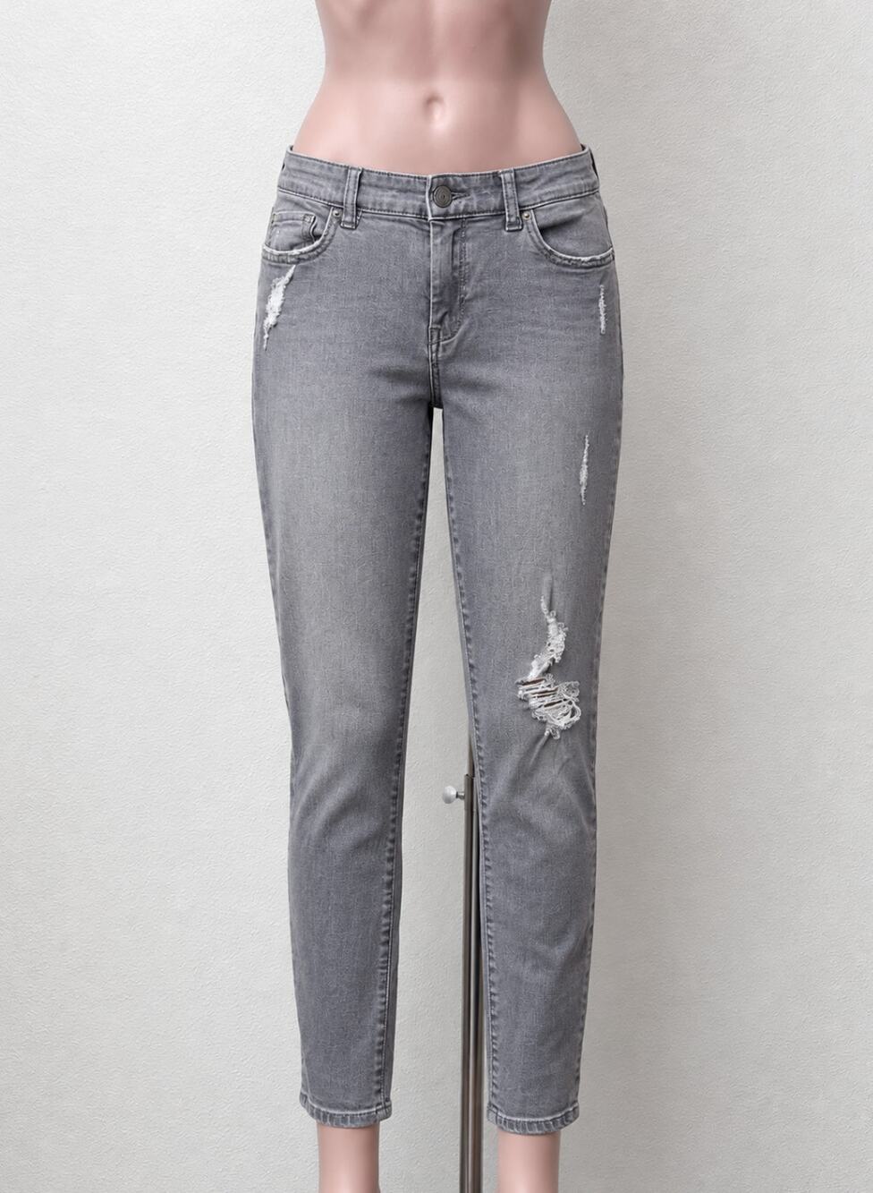 Banana Republic Gray Distressed Skinny Jeans Womens 8P